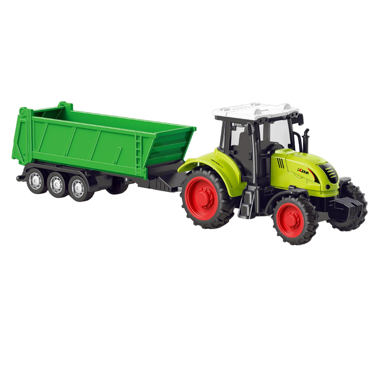 Magideal - Camión Tractor Agrícola De Juguete, Suministros Para Fiestas Accionados Por Fricción, Push And Go, Camión De Construcción Para Niños De 3 Años Y Niños Camión De Transporte