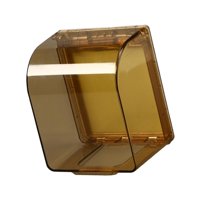 Magideal - Cubierta Protectora De Salida Autoadhesiva, Caja Antiaplash, Cubierta De Enchufe Impermeable Para Placa De Interruptor De Toma De Corriente De Baño Al , Dorado Transparente