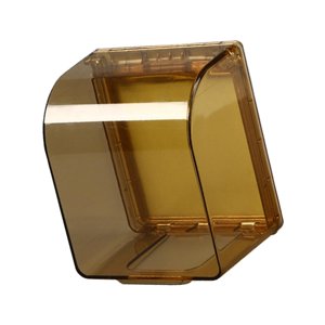 Magideal - Cubierta Protectora De Salida Autoadhesiva, Caja Antiaplash, Cubierta De Enchufe Impermeable Para Placa De Interruptor De Toma De Corriente De Baño Al , Dorado Transparente