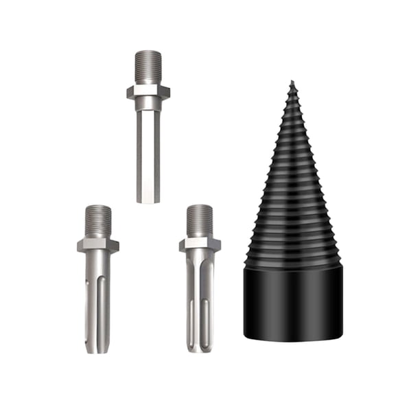 Taladro divisor de troncos desmontable, herramientas eléctricas fáciles de dividir, divisor de troncos de leña, 3 asas para granja, Camping al aire li Diámetro 32mm