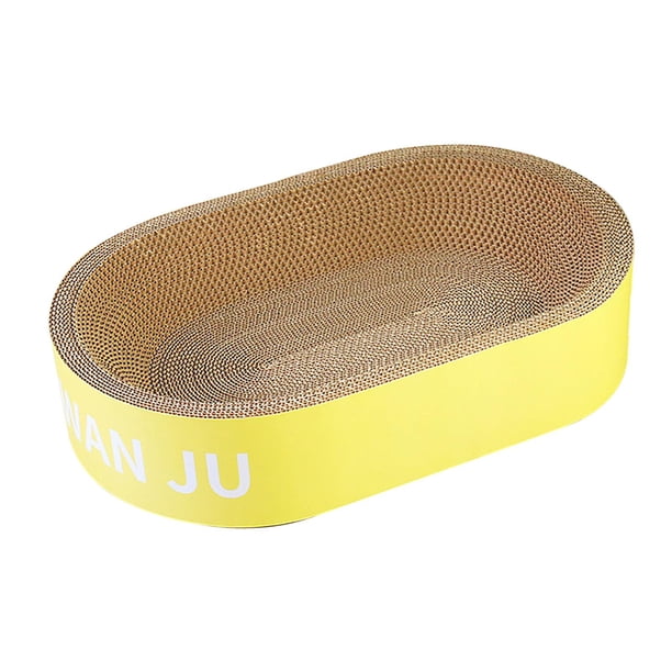 Tabla para rascar gatos, Nido para dormir para gatitos, Salón con cama ovalada, Estable, Versátil y moderna Tabla para rascar para gatos, Cama para af S