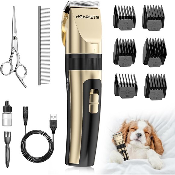 HEAPETS Dog Grooming Clippers, Low Noise, Electric Quiet, Ad