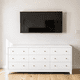 thumbnail image 1 of Cómoda Premium de Palillaje Mueble de Dormitorio - Blanco - 180x40x90 cm, 1 of 3