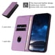 thumbnail image 4 of Funda Cartera Magnética para iPhone 15 Pro Protección Antichoque con Ranuras Morado, 4 of 6