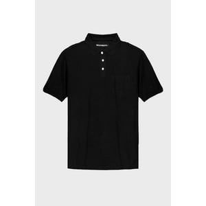 Polera Pique Negro Hombre Falcone