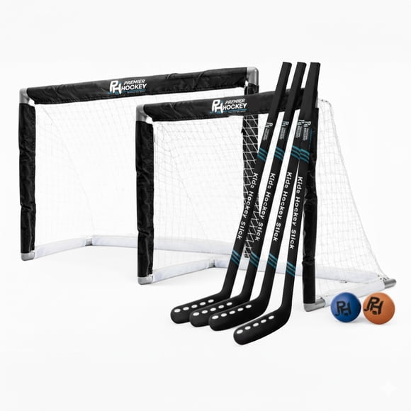 Set de hockey Premier Sports Kids con 4 palos, 2 minigoles y pelotas