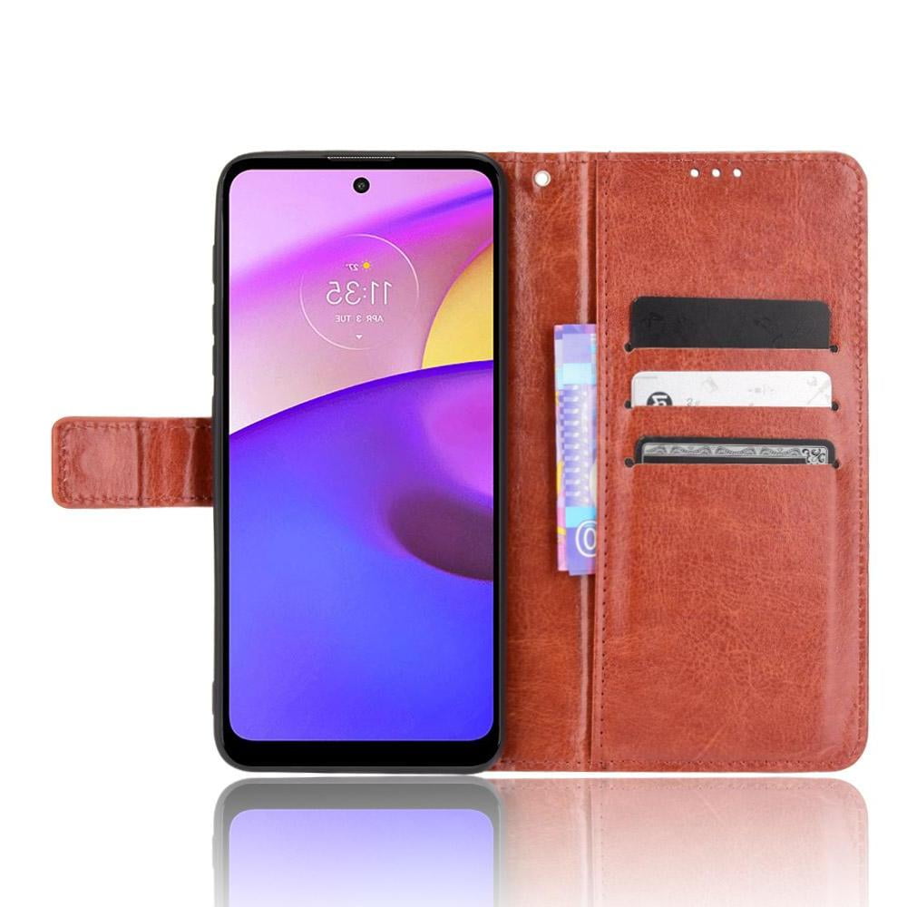 Foxdock - Funda Tipo Libro Para Motorola Moto E20/e30/e40, Cartera Todo‑en‑uno, Funda Multifuncional Con Tarjetero Y Correa De Muñeca Desmontable
