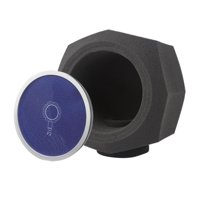 Magideal - 1 Pieza De Esponja Acústica Para Pantalla De Micrófono F2 Con Cubierta De Malla Azul, Cubierta De Esponja, Escudo De Aislamiento, Audio Portátil