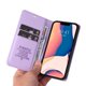 thumbnail image 4 of Funda Billetera de Cuero para iPhone 14 Plus con Tarjetero y Soporte - Tapa Magnética Morado, 4 of 6