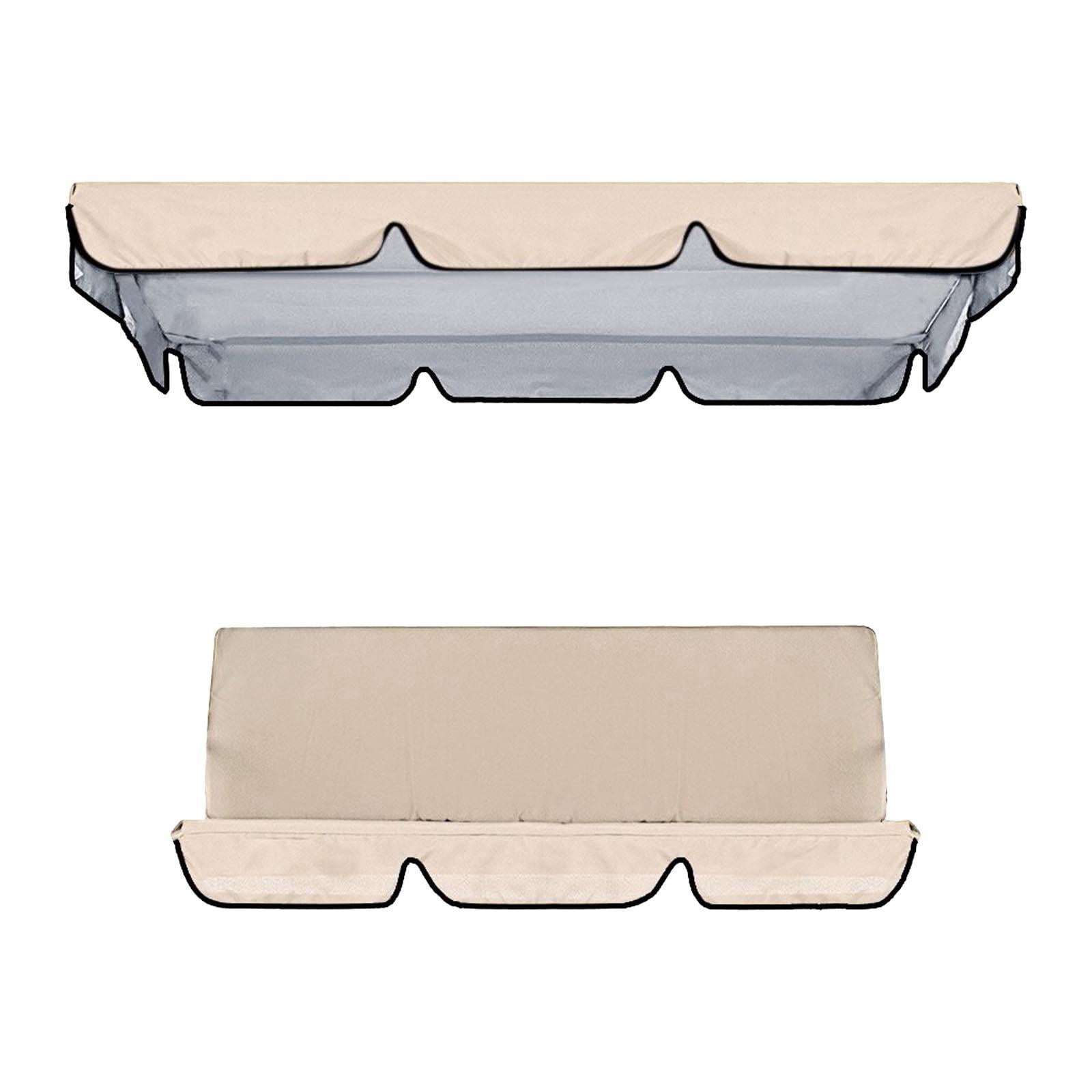Magideal - Juego De Cubierta De Repuesto Para Columpio De Patio Al Aire Libre, Para Días Lluviosos, Sol Intenso, Funda De Asiento, 59 X 19,6 X 4 Pulgadas, Imperm Beige