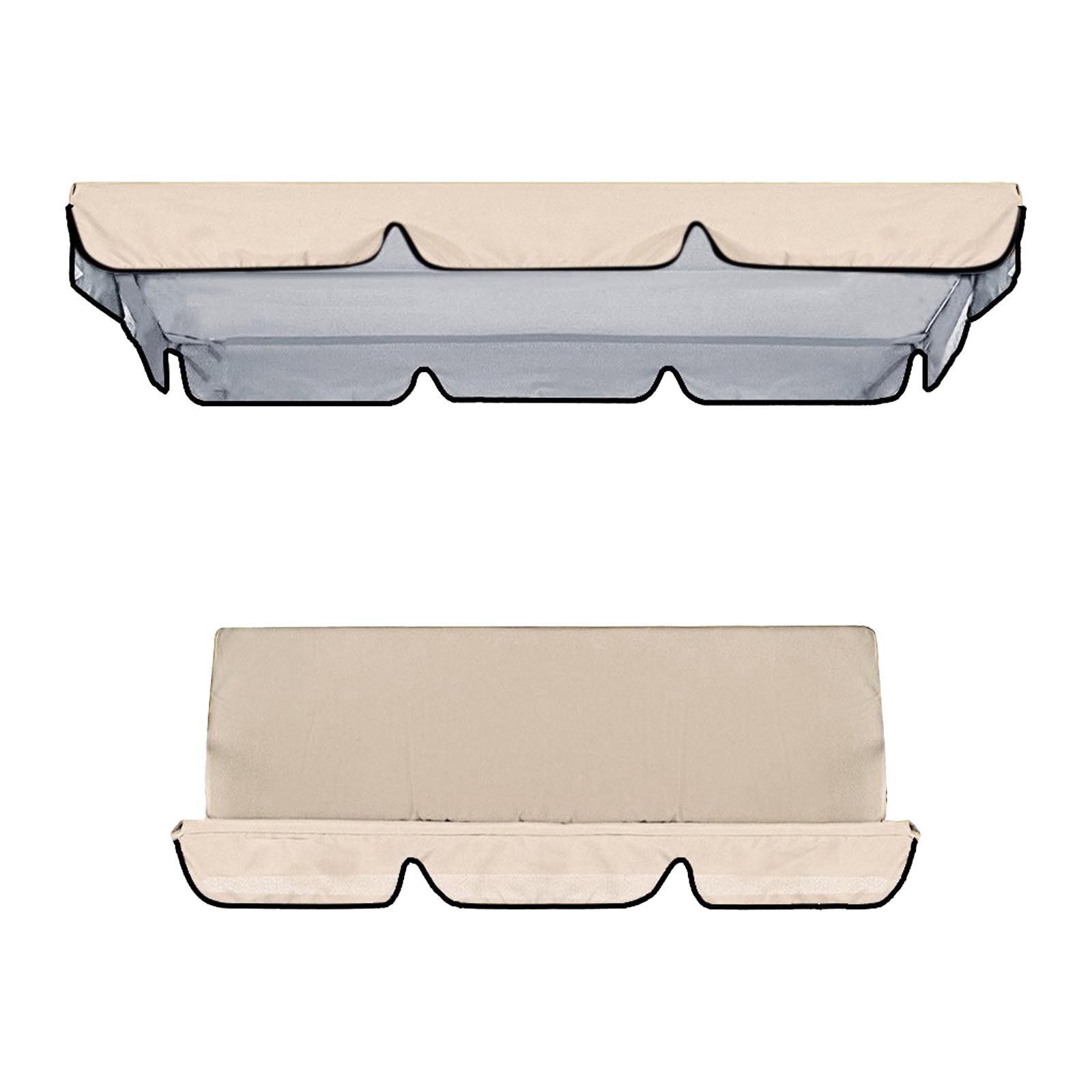 Ioensy - Kit De Cubierta Para Toldo Para Silla Columpio De Jardín, Accesorios, Toldo 195X125X15Cm, Resistente Al Sol, Color Beige