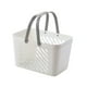 thumbnail image 1 of Canasto De Carrito De Ducha De Baño Con Asa Contenedor De Almacenamiento Ventilado Para Acampar Gimnasio Blanco, 1 of 3