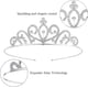 thumbnail image 4 of 6 piezas de tiara de princesa de cristal para niñas, corona de cristal plateada, tiara de princesa con diamantes de imitación, corona nupcial para boda, diadema, accesorios Cacampanao, tiara de crista, 4 of 7