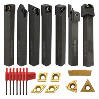 Magideal - 21 Uds. Herramienta De Torneado De Torno De Vástago De 12Mm Accesorios De Torno De Barra Perforadora Con Llave De Inserciones Herramienta De Torneado