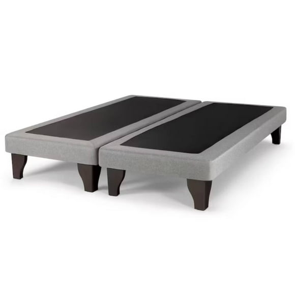 Base De Cama Europea Súper King Gris Claro Lino
