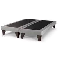 Dulces Sueños - Base De Cama Europea 2 Plazas Gris Claro Lino 150X190Cm