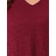 thumbnail image 5 of INSPIRE CHIC Blusa Casual Elegante para Mujer Cuello en V Mangas Acampanadas Encaje Floral Tops Formales L Burdeos, 5 of 6