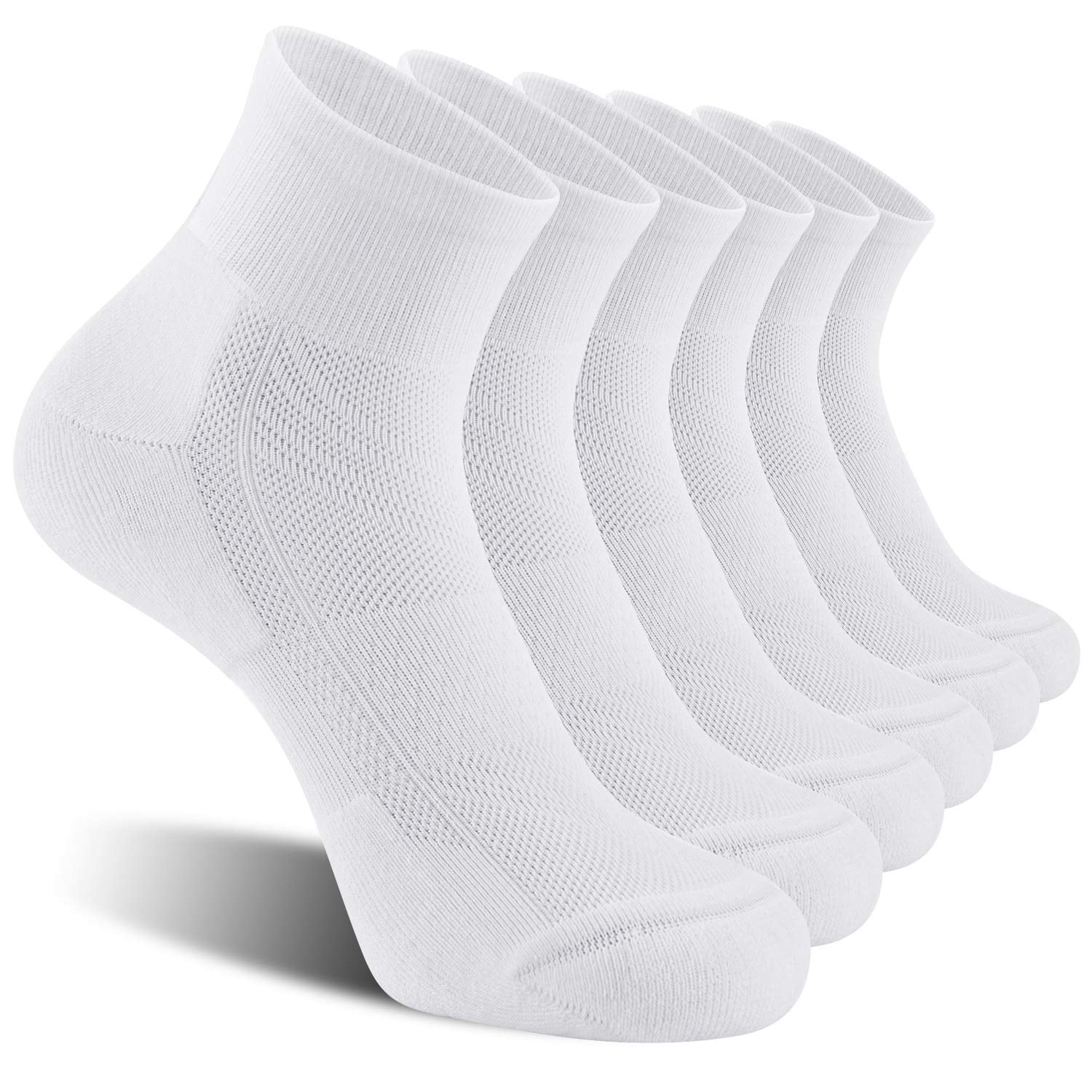 Pack De 6 Calcetines De Tobillo Celersport Para Hombre, Blancos, Talla L