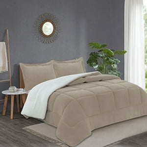 Plumon Andes Chiporro Liso Taupe 1.5 Plaza