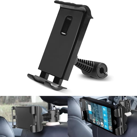 Genérico - Soporte Para Navegador En El Respaldo Del Asiento Del Coche - Ajuste Flexible Universal De 360 Grados, Soporte Estable Para Teléfono Móvil, Compatible Con La Mayoría De Los Coches-Negro