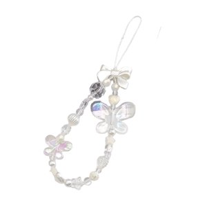 Magideal - Correa De Cadena Para Teléfono Móvil De Moda, Bonita Correa Con Dije Para Teléfono Móvil, Pulsera Ligera De Regalo De Cumpleaños, Colgante Para Bolso, Mariposa