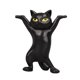 thumbnail image 3 of Bailando Gatos Lindos Figura Adorno Mesa Escultura Decoración Negro, 3 of 5