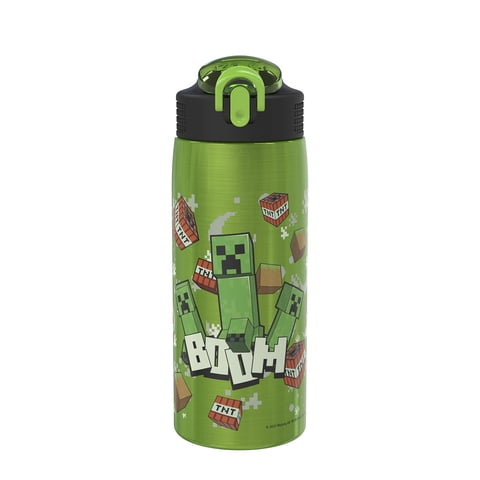 Botella De Agua Zak Designs Minecraft 560 Ml De Acero Inoxidable