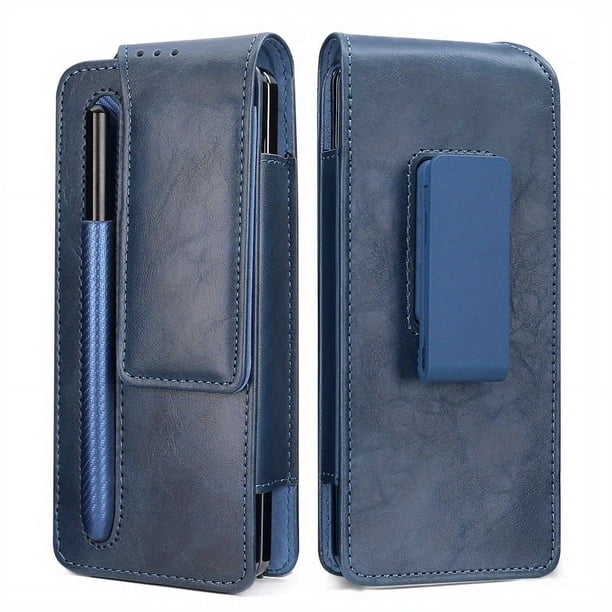Stylish Leather Phone Belt Bag For Samsung Galaxy Z Fold4 & Fold3 - Keep Your Phone & Pen Secure!