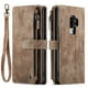 thumbnail image 1 of Wallet Case Artificial Leather Card Holder, Magnetic Kickstand & Zipper For Samsung Galaxy S23 S22 S21 S20 Ultra S21 FE S10 S9 S8 Plus Note 10 Note 20 Ultra, 1 of 3