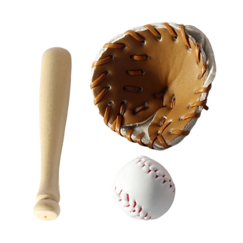Magideal - De Béisbol En Miniatura 1:12, Accesorios Para Casa De , Accesorios De Decoración De Bate De Béisbol En Miniatura Para Decoración De