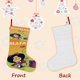 thumbnail image 3 of Mafalda Tema: Calcetines de Navidad, fino lino blanco para colgar en escaleras y chimenea, decoración navideña para el hogar, regalo de Navidad. 45cm × 32cm, 3 of 5