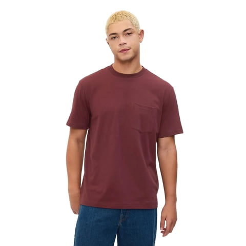 Camiseta Gap Pocket Tee Noir Red 796 Xs Para Hombre