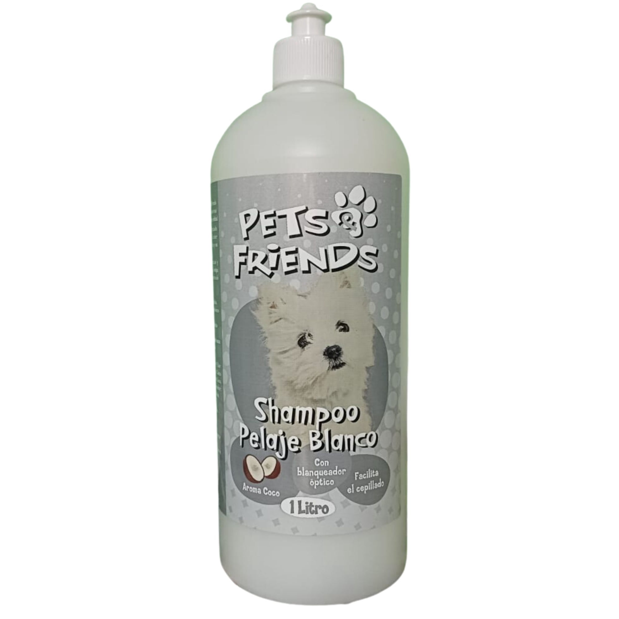 Pets Friends - 1 Litro Shampoo Pelaje Blanco Perros