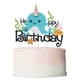 thumbnail image 1 of Decoración para tartas Bekaterea Narwhal Blue Ocean Birthday, 1 unidad, 1 of 3