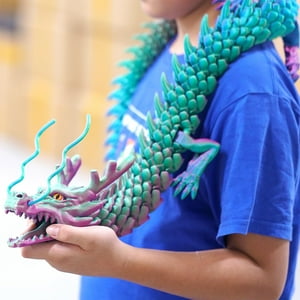 Genérico - Modelo De Dragón Impreso En 3D, Junta Flexible Supergrande De 120 Cm