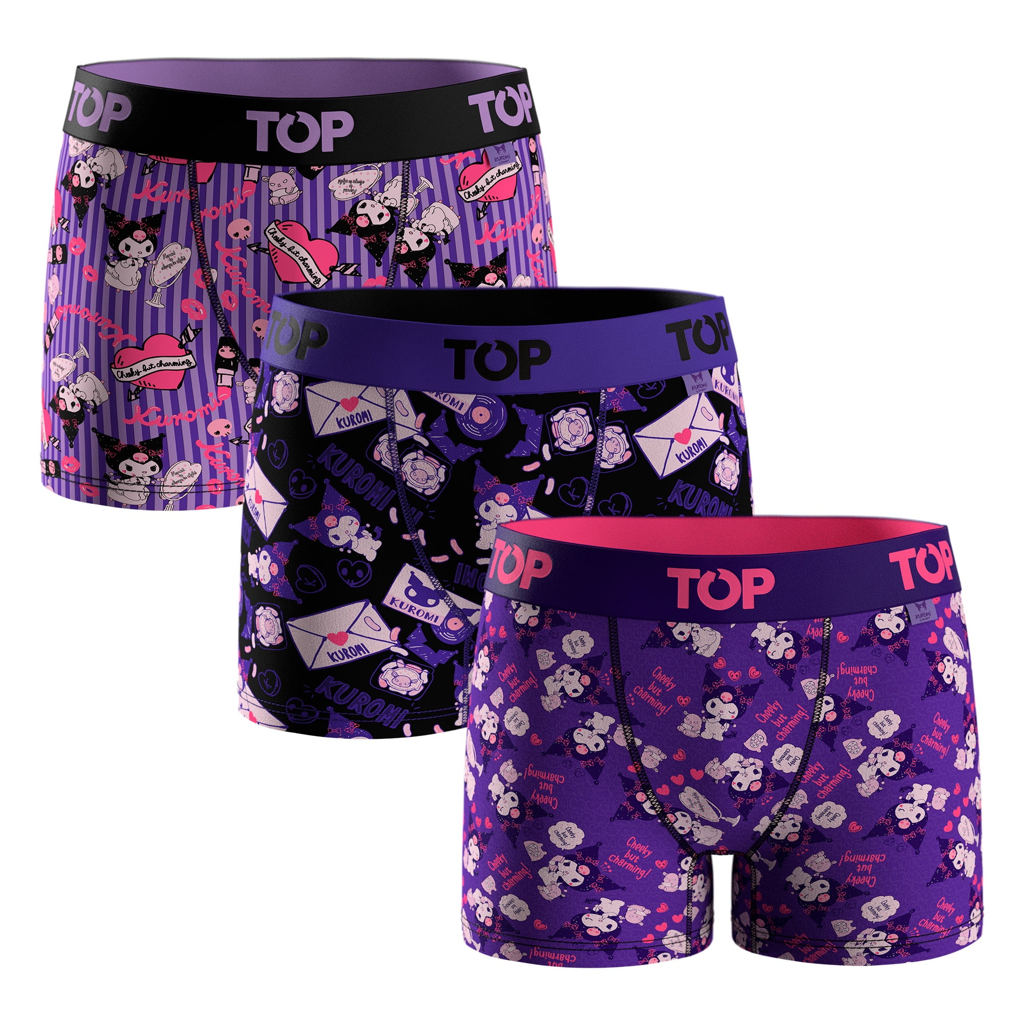 Top - Bóxer Medio Niña Algodón Pack 3 Kuromi C5