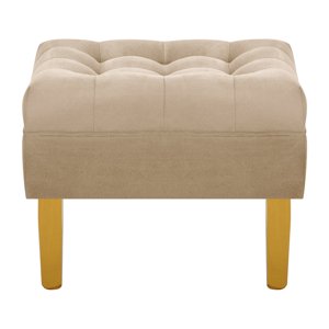 Bodevir - Pouf Wood 1C Felpa 01 Beige