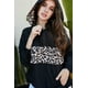 thumbnail image 4 of Sudadera Cortavientos Con Capucha Bolsillo Canguro Y Cierre Frontal Con Estampado De Leopardo En Contraste Talla S, 4 of 5
