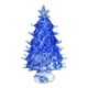 thumbnail image 3 of Pequeño árbol De Navidad De Cristal Estatuilla Manualidades Oficina Sala De Estar Vacaciones Azul, 3 of 3