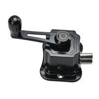 Magideal - Manivela De Elevación De Ropa, Pieza De Repuesto, Dispositivo De Elevación Para Perchero, Cabrestante De Cable De Aleación De Aluminio Para Reparación Negro