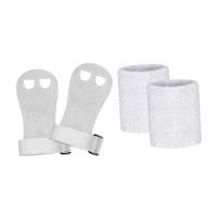 Magideal - Gimnasia Para Niños Gips A Mano Con Accesorios Deportivos De Pulsera Para Pull Ups Protección De Palma De Barra De Gimnasia Multifuncional , White S W Blancas
