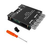 Magideal - Placa Amplificadora De Potencia Con Subwoofer 2.1 Canales 50W × 2 + 100W, Módulo Amplificador De Potencia De Audio 12V-24V Con Control De Graves Y , Zk-Tb21