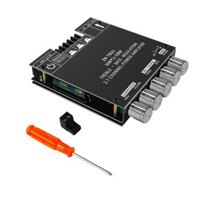 Magideal - Placa Amplificadora De Potencia Con Subwoofer 2.1 Canales 50W × 2 + 100W, Módulo Amplificador De Potencia De Audio 12V-24V Con Control De Graves Y , Zk-Tb21