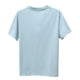 thumbnail image 2 of Camiseta de Mujer de Manga Corta, Camiseta Ajustada de Cuello Redondo, casual y Moderna, top de Mujer de Algodón de color Puro, Azul Claro, 2 of 8