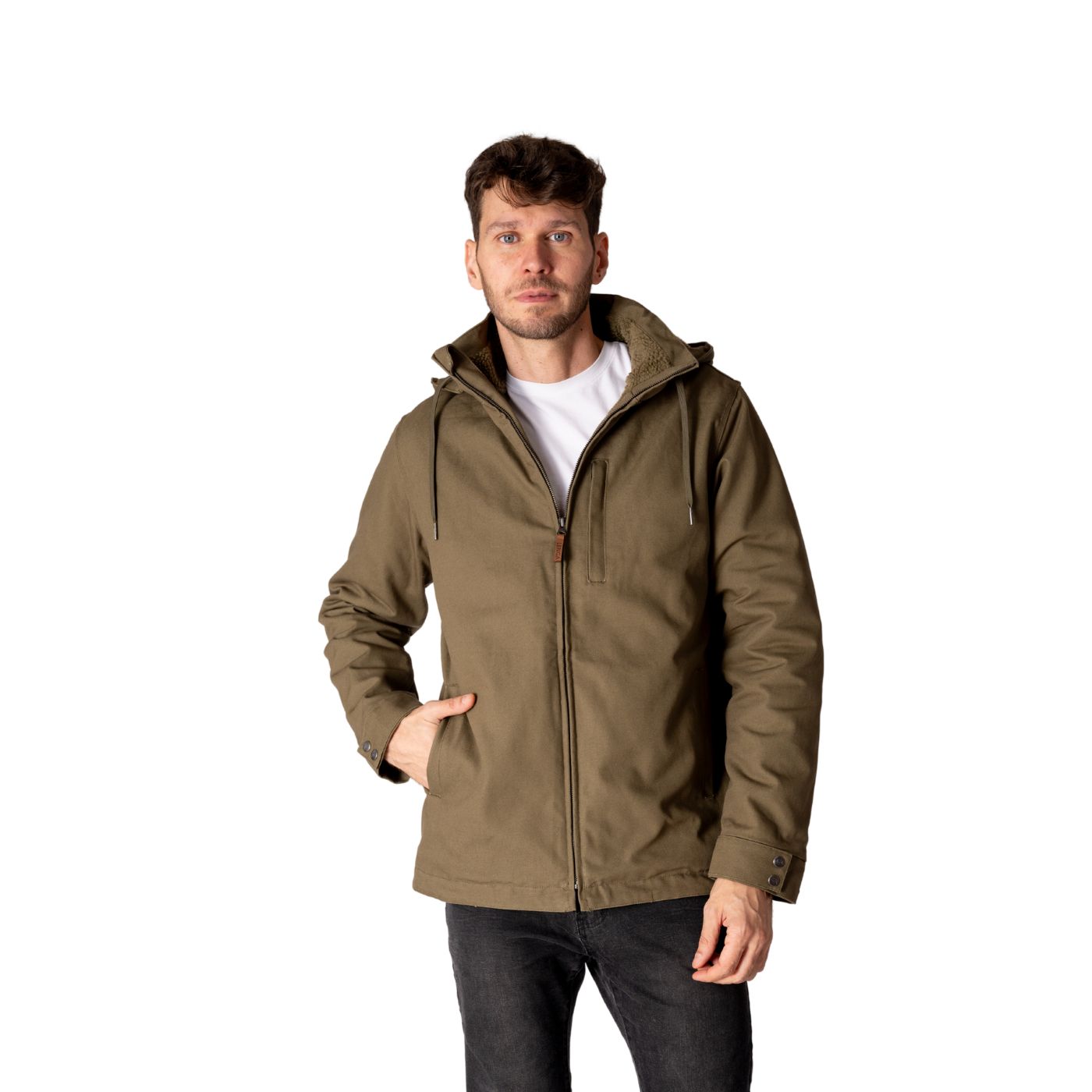 Chaqueta Hombre Canvas Y Sherpa Con Gorro Geike Lenga®