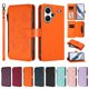thumbnail image 3 of Funda Cartera Mariposa para [Xiaomi Redmi Note 13 Pro Plus 5G] con Soporte y Cremallera Naranja, 3 of 6