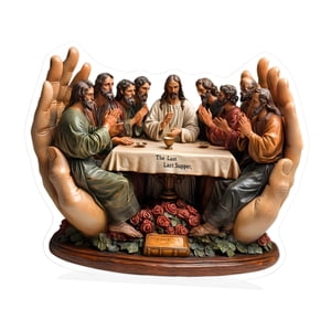 Magideal - Letrero Acrílico De La Última Cena, Decoración Navideña, Placa Decorativa Coleccionable Religiosa, Decoración Navideña Para Dormitorio, Sala De Estar
