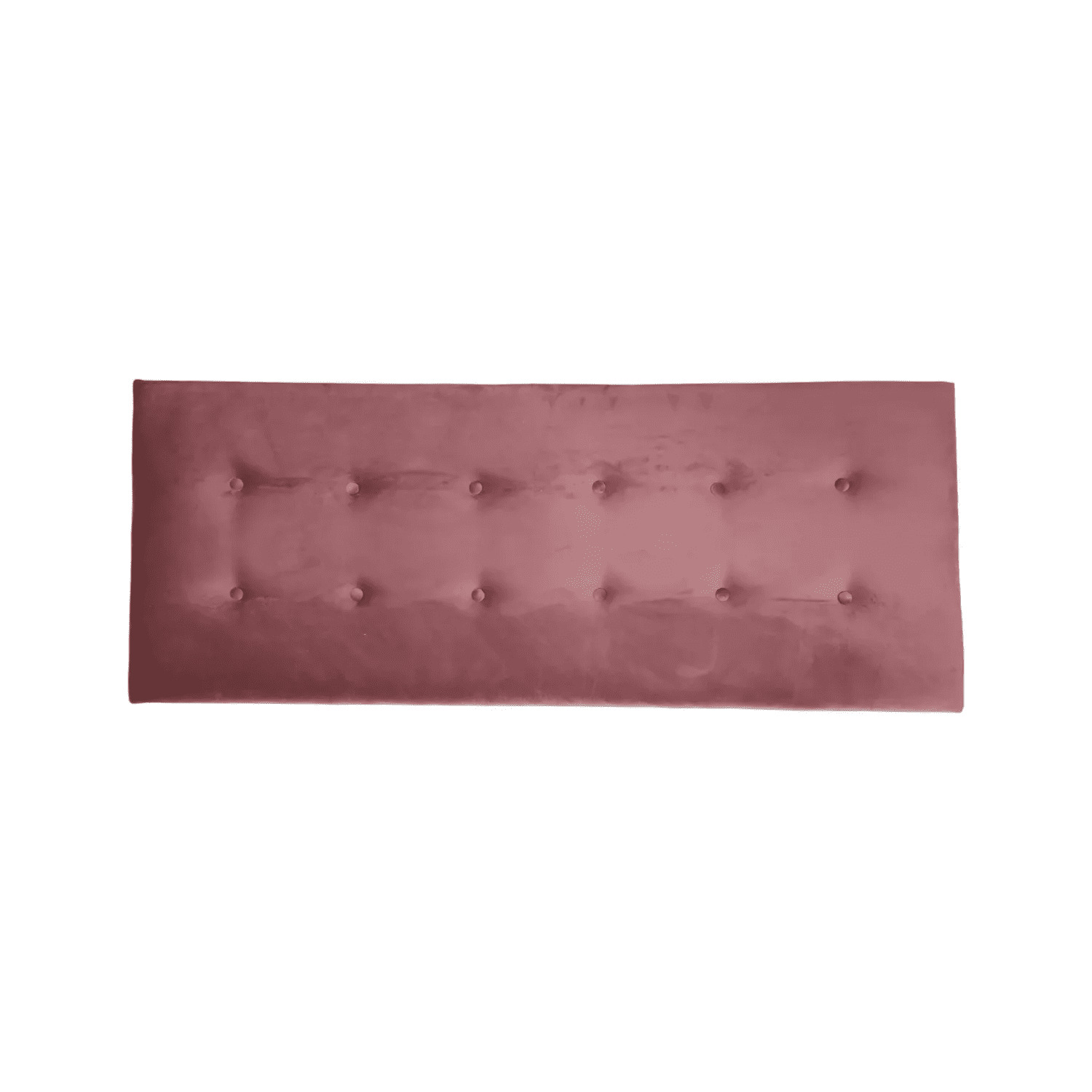 Importclick - Respaldo Elegante 1 Plaza Capitone 105x60 Cm Palo Rosa Felpa Botones