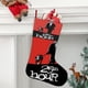 thumbnail image 2 of La Hora 25 Tema: Calcetines de Navidad, fino lino blanco para colgar en escaleras y chimenea, decoración navideña para el hogar, regalo de Navidad. 45cm × 32cm, 2 of 5