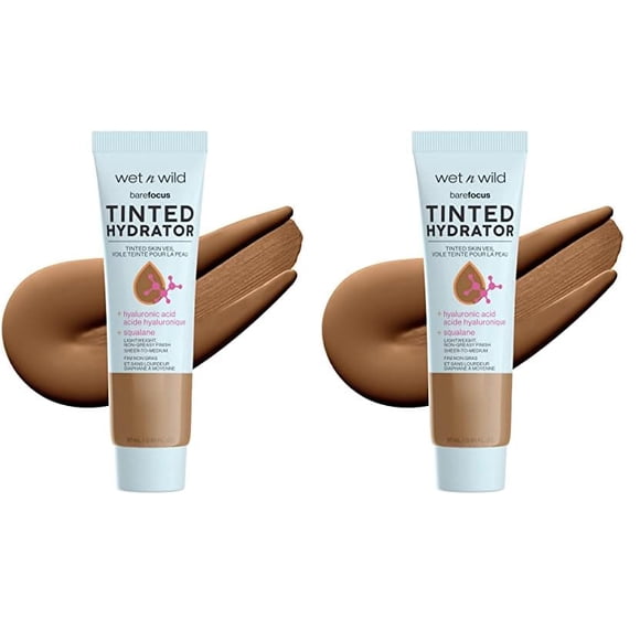 Hidratador tintado wet n wild Bare Focus Deep Matte Finish x2